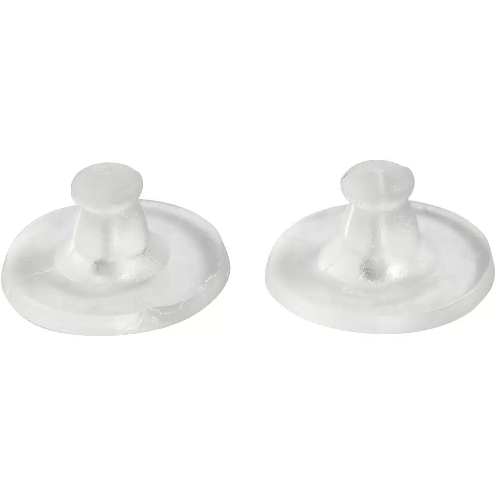 Oorbel Achterkantjes Transparant 10mm 20stuks