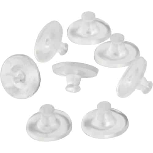 Oorbel Achterkantjes Transparant 10mm 20stuks