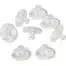 Oorbel Achterkantjes Transparant 10mm 20stuks