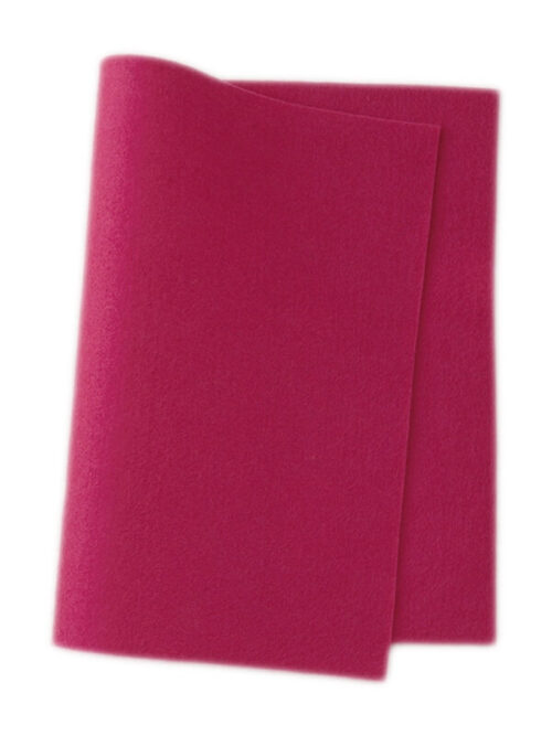 True Vilt 100% Wol 20x30cm Zacht Fuchsia