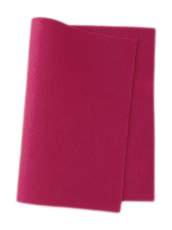 True Vilt 100% Wol 20x30cm Zacht Fuchsia