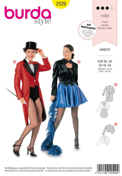 Burda Patroon 2529 - Showkleding in variaties