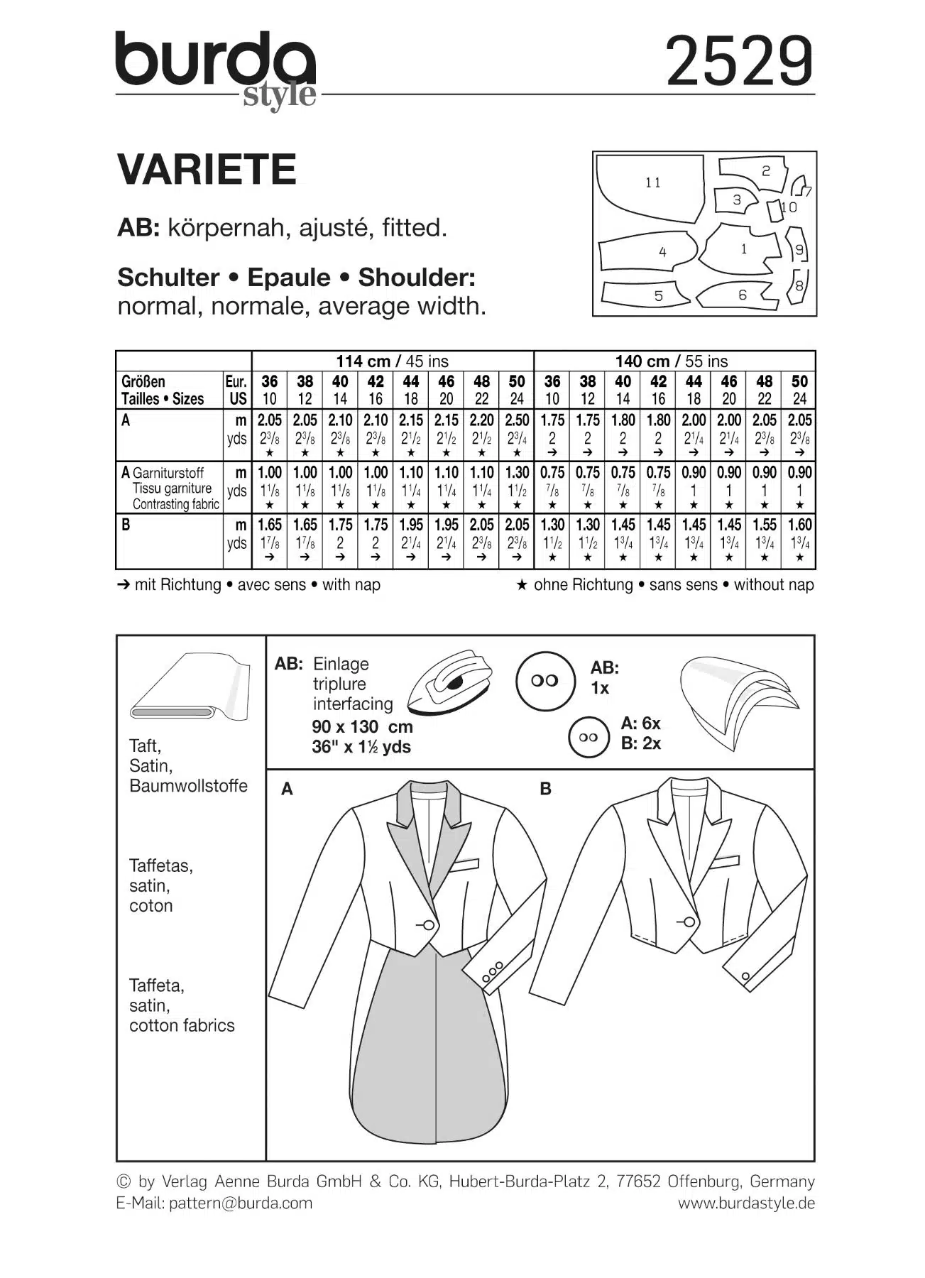 Burda Patroon 2529 - Showkleding in variaties