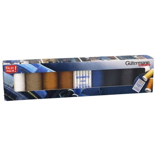 Gutermann Set Denim Naalden en Garens 8x100meter