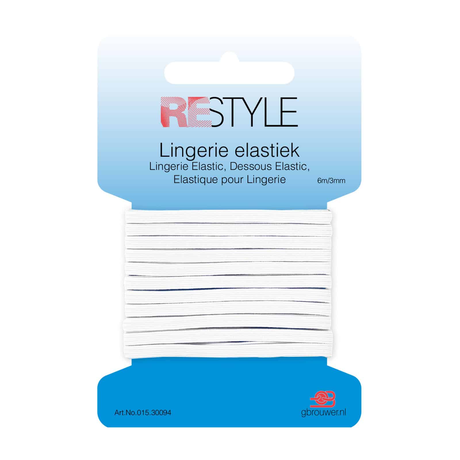 REStyle Lingerie Elastiek 3mm Wit 6meter