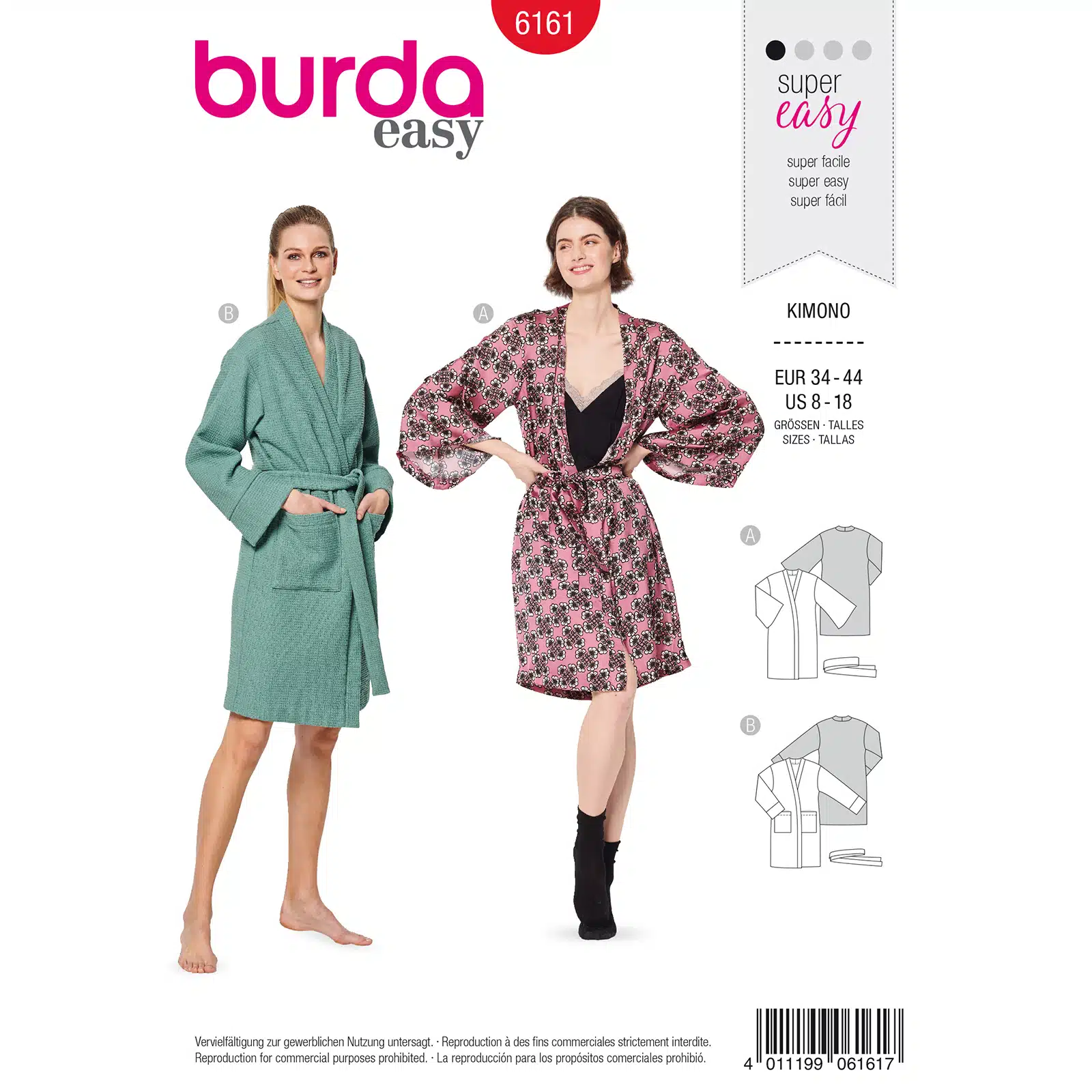 Burda Patroon 6161 - Kimono in Variaties