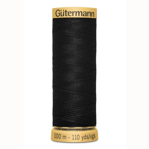 Gutermann 100% Katoen Garen Zwart-5201 100meter