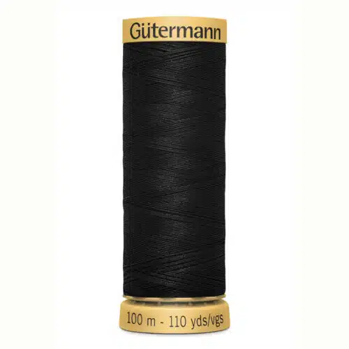 Gutermann 100% Katoen Garen Zwart-5201 100meter
