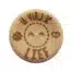 Knoop Hout Ik vind je Lief 30mm 2stuks