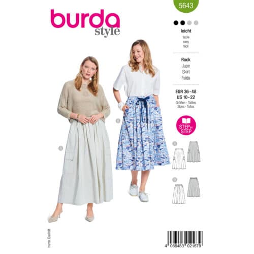 Burda Patroon 5643 - Rok in Variaties