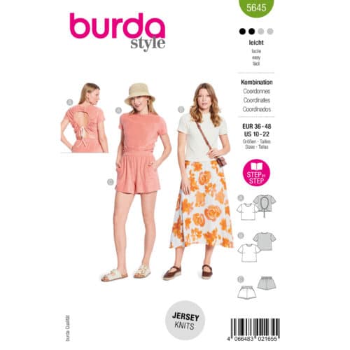 Burda Patroon 5645 - Broek en Shirt in Variaties