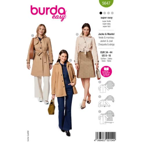Burda Patroon 5647 - Jas en Mantel in Variaties