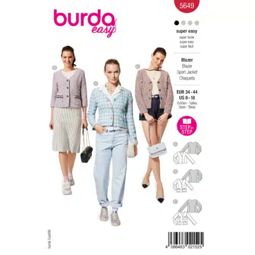 Burda Patroon 5649 - Jasje in Variaties