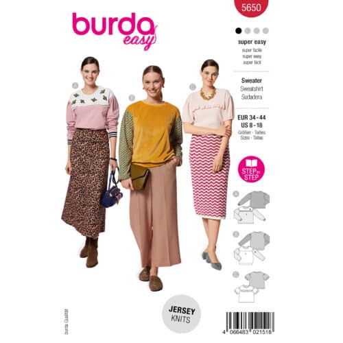 Burda Patroon 5650 - Sweater in Variaties