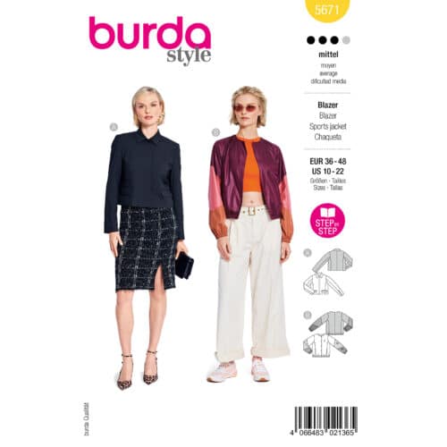 Burda Patroon 5671 - Jasje in Variaties