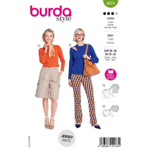 Burda Patroon 5674 - Shirt in Variaties