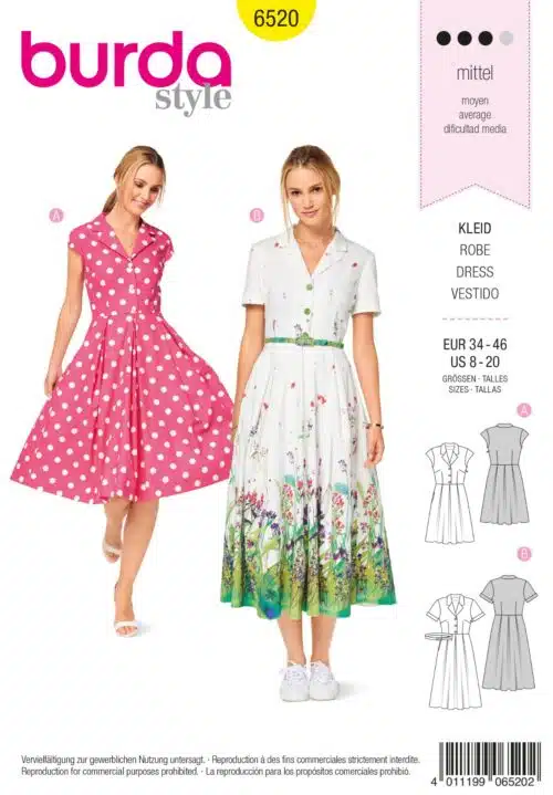Burda Patroon 6520 - Jurk in variaties