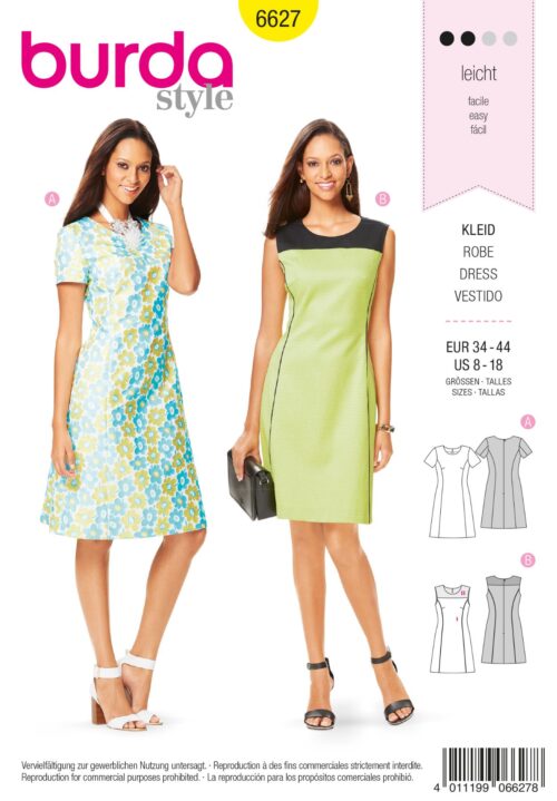 Burda Patroon 6627 - Jurk in variaties