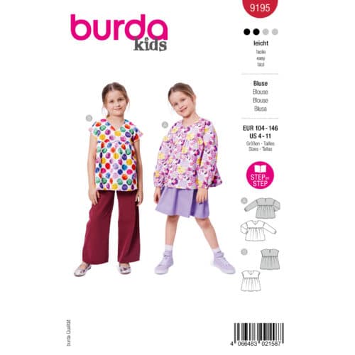 Burda Patroon 9195 - Blouse in Variaties
