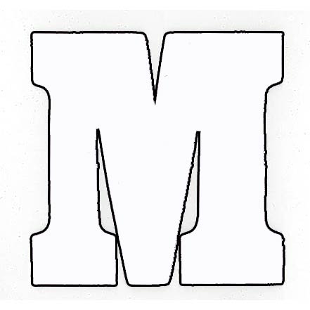 Flockletter M Zwart of Wit