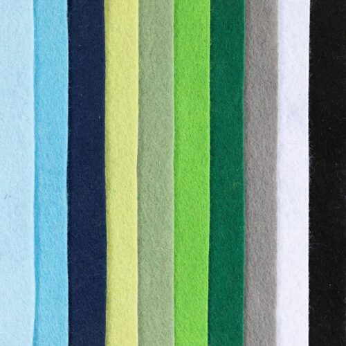 Hobbyvilt A4 Mix Blauw/Groen 20x30cm 10stuks