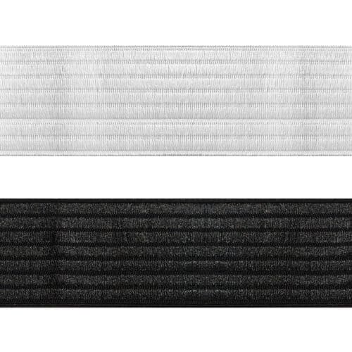 Riem-/Sierelastiek Wit/Zwart 60mm