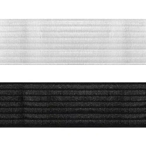 Riem-/Sierelastiek Wit/Zwart 60mm