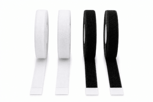 Plakklittenband Wit/Zwart